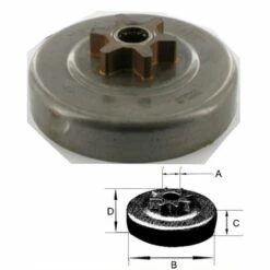 MCCULLOCH 29888W - Pignon De Chaine 3/8" Picco 6 Dents Pour Tronconneuse MAC CULLOCH