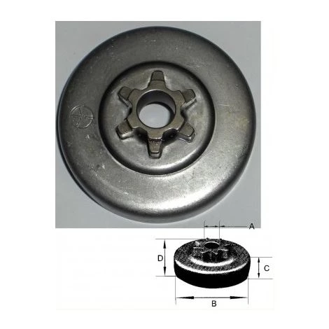 ALPINA. 1185506040 - Pignon De Chaine 3/8" LP - 6 Dents Pour Tronconneuse ALPINA 3 ALPINA. 1185506040 - Pignon De Chaine 3/8" LP - 6 Dents Pour Tronconneuse ALPINA