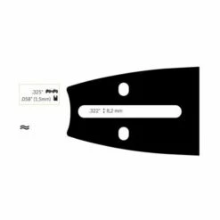 ADAPTABLE Guide Chaine Tronçonneuse Shindaiwa / Sdk / Iseki 38cm .325 .058 (1,5mm).