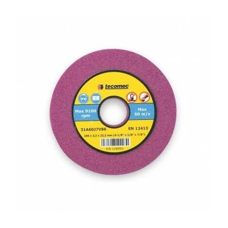 Meule Affuteuse Tecomec 105 X 22.2 Mm | 6mm 3 Meule Affuteuse Tecomec 105 X 22.2 Mm | 6mm