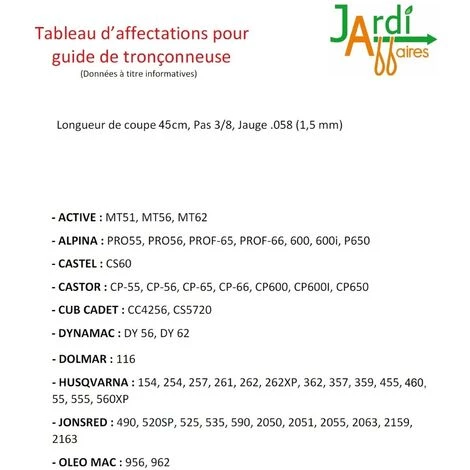 JARDIAFFAIRES Guide Oregon 188VXLHK095 45cm De Coupe Pas 3/8 Jauge 1.5mm 4 JARDIAFFAIRES Guide Oregon 188VXLHK095 45cm De Coupe Pas 3/8 Jauge 1.5mm – Image 2