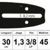 UNIVERSEL Guide OZAKI 30 Cm 3/8LP 1,3 Mm -Tronçonneuse et accessoire Soldes 2022 14069751 1
