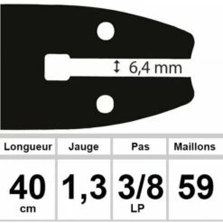 UNIVERSEL Guide OZAKI 40 Cm 3/8LP 1,3mm