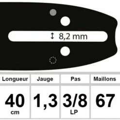 UNIVERSEL Guide OZAKI 40 Cm 0,325 1,3mm