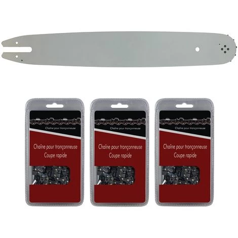 GT MARKET Guide 35 Cm (14 Pouces) + Lot De 3 Chaînes 50 Maillons - Compatible Tronçonneuses STIHL MS 170, 171 Et 180 3 GT MARKET Guide 35 Cm (14 Pouces) + Lot De 3 Chaînes 50 Maillons - Compatible Tronçonneuses STIHL MS 170, 171 Et 180