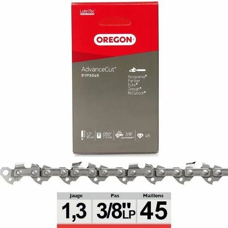 Chaine Tronçonneuse Oregon 91PX045E 3/8LP 050 45 Dents 3 Chaine Tronçonneuse Oregon 91PX045E 3/8LP 050 45 Dents