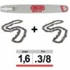 Pack 1 Guide + 2 Chaînes Tronçonneuse Oregon SFHD025 3/8 063 | 38cm