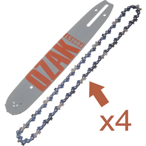 JARDIAFFAIRES Combo Guide 30cm + 4 Chaines Pro 3/8 1.3mm = Oregon 120spea041 + 91-45E 4 JARDIAFFAIRES Combo Guide 30cm + 4 Chaines Pro 3/8 1.3mm = Oregon 120spea041 + 91-45E – Image 2