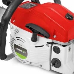 Tronçonneuse à Essence 65cc 3.8hp, Moteur 2 Temps, Lame 20", Longueur De Coupe 50.8cm, Abattage, 5.65kg, Avec 3 Chaînes Et Fourreau - Greencut GS650X -Tronçonneuse et accessoire Soldes 2022 17797152 5