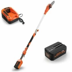 Élagueuse à Batterie Sur Perche 40 V FUXTEC E608D – Set Avec Batterie Et Chargeur
