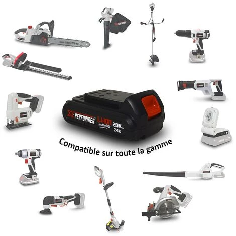 Tronçonneuse 40V (2x20V) X-Performer XPTRO40LI-2B - Double Sécurité - Graissage Auto + 2 Batteries 2 Ah - Chargeur 5 Tronçonneuse 40V (2x20V) X-Performer XPTRO40LI-2B - Double Sécurité - Graissage Auto + 2 Batteries 2 Ah - Chargeur – Image 4