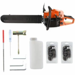 OOBEST WIHHOBY Tronçonneuse Thermique 58 Cm3, 3.5 CV, Guide 50 Cm, 2 Chaînes -Tronçonneuse et accessoire Soldes 2022 20382401 3