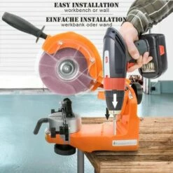 ECOMSOF Affûteuse De Chaîne De Tronçonneuse Outil D'Affûtage Électrique 2300 W 2 Meules Affûteur 3000 Tr/min Meules : 3,2 Mm Et 4,7 Mm -Tronçonneuse et accessoire Soldes 2022 25124730 3