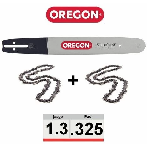 Pack Guide + 2 Chaines Tronçonneuse Oregon 325 050 TXLBK095 | 38cm 3 Pack Guide + 2 Chaines Tronçonneuse Oregon 325 050 TXLBK095 | 38cm