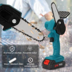 ASUPERMALL Electrique Rechargeable Elaguer Electrique Scies A Bois Petite Une Seule Main Scie Electrique Jardin Connexion Mini Brosse Electrique Scie A Chaine, Type 1 -Tronçonneuse et accessoire Soldes 2022 27969479 4