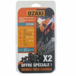 UNIVERSEL Lot De Deux Chaînes De Tronçonneuse Semi Carrée 3/8"LP 043 (1,1mm) 50 Entraîneurs