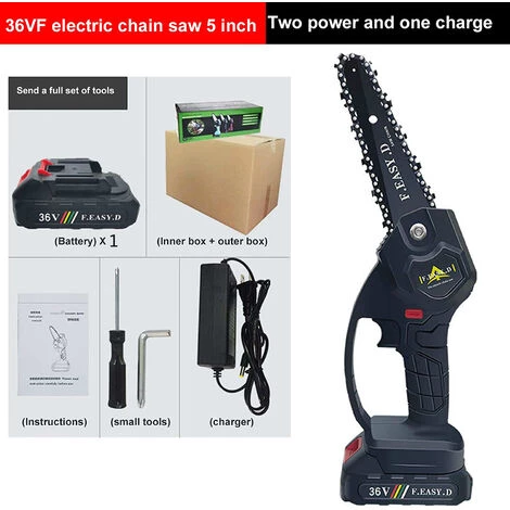 BRIDAY Mini Scie à Chaîne électrique 36V 12.7CM, Mini Tronçonneuse à Main électrique Avec 1 Batteries, 1 Charge 4 BRIDAY Mini Scie à Chaîne électrique 36V 12.7CM, Mini Tronçonneuse à Main électrique Avec 1 Batteries, 1 Charge – Image 2