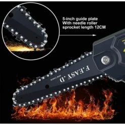 BRIDAY Mini Scie à Chaîne électrique 36V 12.7CM, Mini Tronçonneuse à Main électrique Avec 1 Batteries, 1 Charge 7 BRIDAY Mini Scie à Chaîne électrique 36V 12.7CM, Mini Tronçonneuse à Main électrique Avec 1 Batteries, 1 Charge -Tronçonneuse et accessoire Soldes 2022 29680237 3