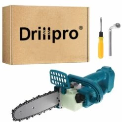 AUGIENB Tron?onneuse élagueuse Sans Fil 18V 8" Scie à Chaine Scie à B?che électrique Bleu (sans Batterie)