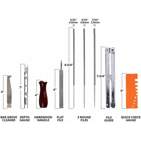 MALLOMNE 1 Jeu De Scie �� Cha?ne Pour Scie �� Cha?ne Kit D'aff?tage De Lime De Tron?onneuse 7 MALLOMNE 1 Jeu De Scie �� Cha?ne Pour Scie �� Cha?ne Kit D'aff?tage De Lime De Tron?onneuse – Image 5