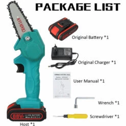 AUGIENB Scie à Chaine Tron?onneuse à Batterie élagueuse Sans Fil VIOLEWORKS 4" 18V Scie à Chaine Scie à B?che électrique 1 Batterie Bleu -Tronçonneuse et accessoire Soldes 2022 30340101 3