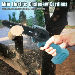 ASUPERMALL Mini Scie A Chaine 6 Pouces Sans Fil Petit Bois Chainsaw Chainsaw Elagage 550W Portable Rechargeable Scie Electrique, Inserez 1 Pile - Inserez 1 Pile -Tronçonneuse et accessoire Soldes 2022 31041056 5