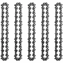 ASUPERMALL 133Mm Mini Portable 65# Mn Tronconneuse Chaine 28E-Chaine Lien 14T Scie Electrique Accessoire De Remplacement Pour La Coupe Du Bois, 5Pcs