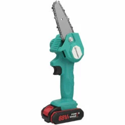 MOHOO [5 Modèles En Option] Scie à Chaine Sans Fil 4 Pouce 1080W 18V Scie à Main Simple Avec 2 Batterie Bleu -Tronçonneuse et accessoire Soldes 2022 31571988 3