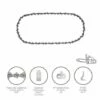 PAPILLON Catena Motosega 3/8" / 0.050" 1.3 Mm. / 50 Maglie / 91 P -Tronçonneuse et accessoire Soldes 2022 31640272 1
