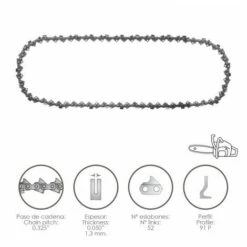 PAPILLON Catena Motosega 0.325" / 0.050" 1.3 Mm. / 66 Maglie / 91 P