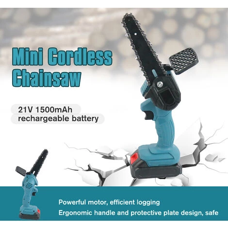 HAPPYSHOPPING Scie A Chaine Electrique De 6 Pouces, Scie D'elagage, Blue One Charge Et Une Charge Norme Europeenne - Blue One Charge Et Une Charge Norme Europeenne 3 HAPPYSHOPPING Scie A Chaine Electrique De 6 Pouces, Scie D'elagage, Blue One Charge Et Une Charge Norme Europeenne - Blue One Charge Et Une Charge Norme Europeenne