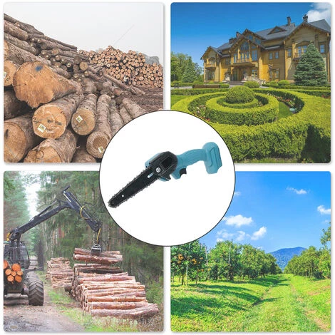 HAPPYSHOPPING Scie A Chaine Electrique De 6 Pouces, Scie D'elagage, Blue One Charge Et Une Charge Norme Europeenne - Blue One Charge Et Une Charge Norme Europeenne 6 HAPPYSHOPPING Scie A Chaine Electrique De 6 Pouces, Scie D'elagage, Blue One Charge Et Une Charge Norme Europeenne - Blue One Charge Et Une Charge Norme Europeenne – Image 4