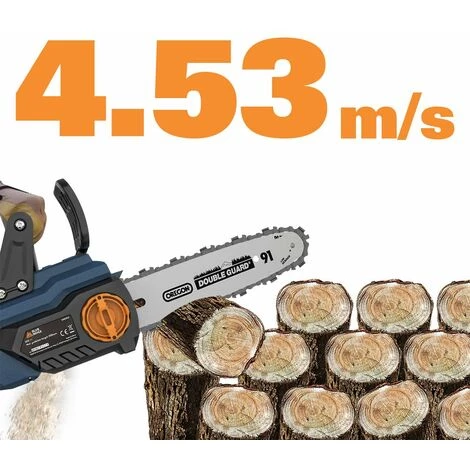 BLUERIDGE 18V Tronçonneuse Sans Fil, 25cm 4,53m/s Avec Frein à Chaîne Anti-retour Lubrification Automatique BLUE RIDGE BR8350 4 BLUERIDGE 18V Tronçonneuse Sans Fil, 25cm 4,53m/s Avec Frein à Chaîne Anti-retour Lubrification Automatique BLUE RIDGE BR8350 – Image 2