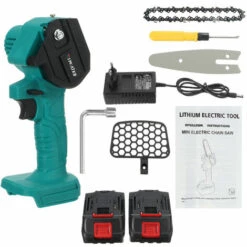 ZEBRAA Scie à Chaine électrique 18V 2400W Brushless Pour Outils De Jardinage à Bois Avec 2 Batteriess -Tronçonneuse et accessoire Soldes 2022 33769163 4