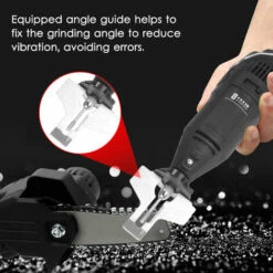 Kkmoon Poche Chainsaw Sharpener Chaine Portable Grinder Electrique Scie Electrique A Meuler Sharpener Set Avec Tete De Broyage + Angle Guide 220V Eu Plug, Noir 9 Kkmoon Poche Chainsaw Sharpener Chaine Portable Grinder Electrique Scie Electrique A Meuler Sharpener Set Avec Tete De Broyage + Angle Guide 220V Eu Plug, Noir -Tronçonneuse et accessoire Soldes 2022 33971458 3