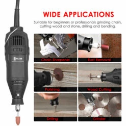 Kkmoon Poche Chainsaw Sharpener Chaine Portable Grinder Electrique Scie Electrique A Meuler Sharpener Set Avec Tete De Broyage + Angle Guide 220V Eu Plug, Noir 10 Kkmoon Poche Chainsaw Sharpener Chaine Portable Grinder Electrique Scie Electrique A Meuler Sharpener Set Avec Tete De Broyage + Angle Guide 220V Eu Plug, Noir -Tronçonneuse et accessoire Soldes 2022 33971458 4