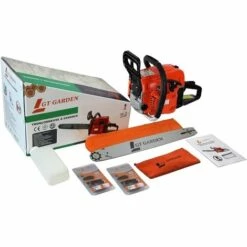 GT GARDEN Tronçonneuse Thermique 52 Cm3, 3 CV, Guide 45 Cm, 2 Chaînes -Tronçonneuse et accessoire Soldes 2022 344534 5