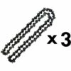 GT GARDEN Lot De 3 Chaînes 72 Maillons Pour Tronçonneuse