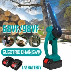 ZEBRAA 6 Pouces 98VF Mini 1200W Scie à Bois Scie à Cha?ne électrique Avec 1 Batterie -Tronçonneuse et accessoire Soldes 2022 35416694 3