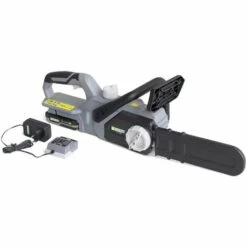 VOLTR 20V– Tronçonneuse 25cm (10’’) – Avec Batterie Lithium 2.0Ah + Chargeur 20V. Normes CE - Gris