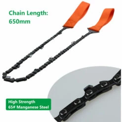 HAPPYSHOPPING Tronçonneuse De Poche Portable Outdoot Randonnee Camping Survival Gear Scie A Chaine A Main Pour La Coupe Du Bois, Modele: Noir -Tronçonneuse et accessoire Soldes 2022 36025084 3