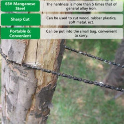 HAPPYSHOPPING Tronçonneuse De Poche Portable Outdoot Randonnee Camping Survival Gear Scie A Chaine A Main Pour La Coupe Du Bois, Modele: Noir -Tronçonneuse et accessoire Soldes 2022 36025084 4