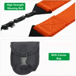 HAPPYSHOPPING Tronçonneuse De Poche Portable Outdoot Randonnee Camping Survival Gear Scie A Chaine A Main Pour La Coupe Du Bois, Modele: Noir -Tronçonneuse et accessoire Soldes 2022 36025084 5