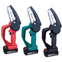 HAPPYSHOPPING Mini Tronçonneuse Electrique Sans Fil De 4 Pouces Scie A Bois Electrique Rechargeable 24 V, Secateur A Une Main Scie A Chaine Pour Coupe De Bois De Branche D'arbre De Coupe De Bois, Prise Europeenne, (deux Types De Piles), Modele : Rouge 20 - Modele:Rouge -Tronçonneuse et accessoire Soldes 2022 36105065 2