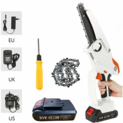ASUPERMALL Mini Tronconneuse 15.24Cm Mini Tronconneuse Sans Fil Tronconneuse A Batterie 2,7 Lb. Scie A Chaine Portative Legere Avec 2 Chaines De Rechange Scie A Chaine Electrique Sans Fil Et 2 Batteries -Tronçonneuse et accessoire Soldes 2022 37096336 3