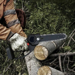 HAPPYSHOP Mini Tronçonneuse Electrique Noire De 6 Pouces Avec 2 Tronçonneuses A Batterie 24V Avec 2 Chaines De Remplacement Petite Tronçonneuse Portable Avec EU -Tronçonneuse et accessoire Soldes 2022 38283245 4