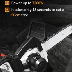 FREOSEN Tronçonneuse Électrique Sans Fil 1200W + 2 Batteries 21V 6.0Ah 30000mAh + 2 Chaines En Coffret 9 FREOSEN Tronçonneuse Électrique Sans Fil 1200W + 2 Batteries 21V 6.0Ah 30000mAh + 2 Chaines En Coffret -Tronçonneuse et accessoire Soldes 2022 38400959 4