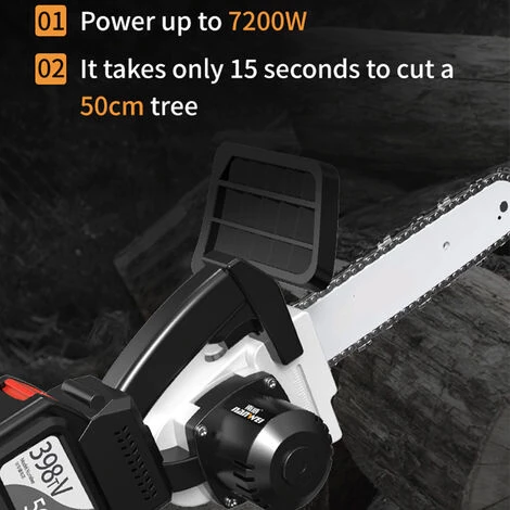 FREOSEN Tronçonneuse Électrique Sans Fil 1200W + 2 Batteries 21V 6.0Ah 30000mAh + 2 Chaines En Coffret 6 FREOSEN Tronçonneuse Électrique Sans Fil 1200W + 2 Batteries 21V 6.0Ah 30000mAh + 2 Chaines En Coffret – Image 4