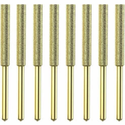 HAPPYSHOPPING 8Pcs Tronçonneuse Bits Titane Plaque Diamant Affuteur Haute Durete Electrique Tronçonneuse Lime, Modele: 4mm - Modele: 4mm