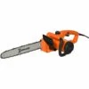DURHAND Tronçonneuse électrique 2000 W 40 Cm 13 M/s - Faible Rebond - Tronçonneuse Silencieuse Et Puissante à Fil - Chaine Acier Alliage Alu. ABS - Orange Noir - Orange